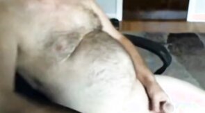 handsome hairy dad jerking off