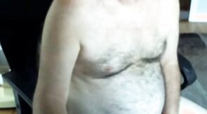 handsome hairy dad jerking off