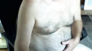 handsome hairy dad jerking off