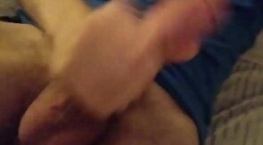 Jerking Off My Thick 20 Year Old Throbbing Cock