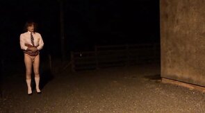 sissy schoolgirl cathy goes outside