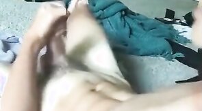 Wanking on the floor