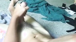 Wanking on the floor