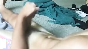 Wanking on the floor