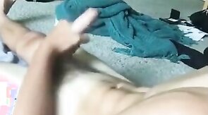 Wanking on the floor