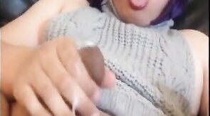 Asian Sissy Jerking off in VKS Sweater