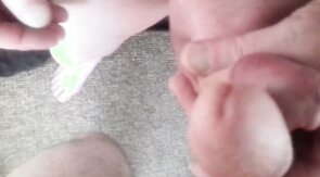 My buddy wanking our cocks together