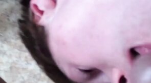 Facefucking and deepthroating Russian college twink