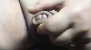 71 yrold Grandpa #234 uncut cum close solo wank mature penis