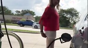 CD Gurl at the Gas Station