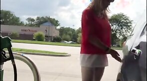 CD Gurl at the Gas Station