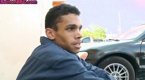 Black bottom public outdoor fucked by IR cocksucked stu