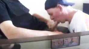 Swallowing cum from my friend again