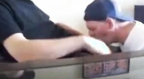 Swallowing cum from my friend again