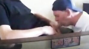 Swallowing cum from my friend again
