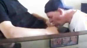 Swallowing cum from my friend again