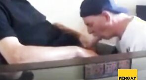 Swallowing cum from my friend again