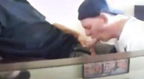 Swallowing cum from my friend again