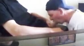 Swallowing cum from my friend again