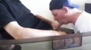 Swallowing cum from my friend again