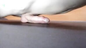 Pushups humping cum closeup
