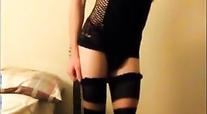 Sissy Gives A Strip Tease And Tastes Her Hole-Connie Madison