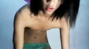 Amazing filipino ladyboy flashing on cam