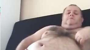 Chub bear handjob and cum