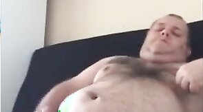 Chub bear handjob and cum