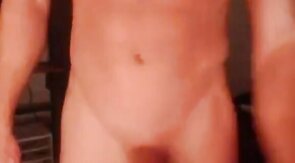 Hot muscular dude jerks off and cums alot