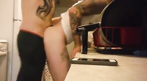 Muscle Tattoo Artist Cums Home Breeds his Bitch