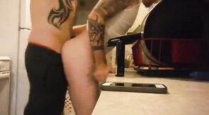 Muscle Tattoo Artist Cums Home Breeds his Bitch