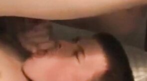 Self sucking twink cums on his face