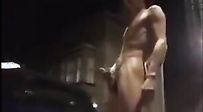 Guy Exhibitionist showing it all on busy streets