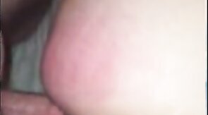 Daddy dick stretching tiny buttonhole to breaking