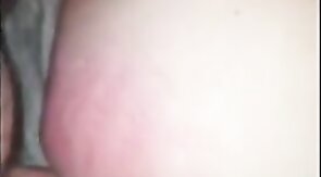 Daddy dick stretching tiny buttonhole to breaking