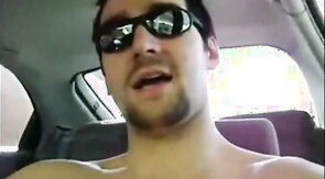 Horny Verbal Dude Jerks Off & Cums in Car