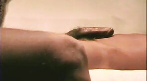 playing with his cock and hands while he