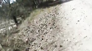 Jacking and cumming on a bridge over the highway