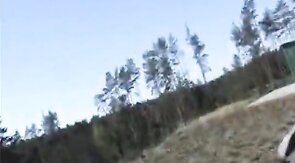 Jacking and cumming on a bridge over the highway