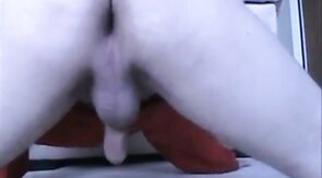 shaking my ass, jerking my cock and shooting hot thick cum