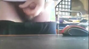 old bearded grandpa shooting his load