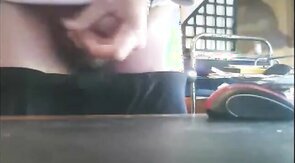 old bearded grandpa shooting his load