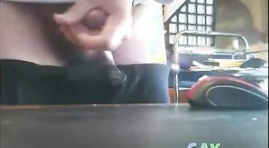 old bearded grandpa shooting his load