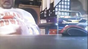 old bearded grandpa shooting his load