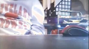 old bearded grandpa shooting his load