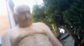 grandpa in the yard