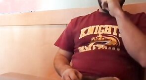 Bearded Bro Public Jerk Off in A Coffee Shop