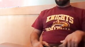 Bearded Bro Public Jerk Off in A Coffee Shop