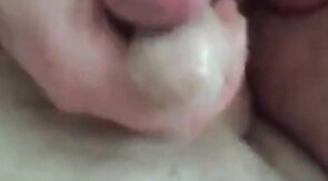 My buddy covers my cock with his cum !